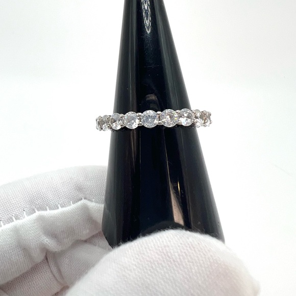 Jewelry - Sterling Round Cubic Zirconia Eternity Ring
